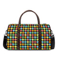 Colorful Houndstooth Print Duffel Bag