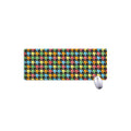 Colorful Houndstooth Print Extended Mouse Pad