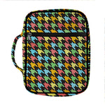 Colorful Houndstooth Print Front Pocket Bible Bag
