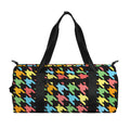 Colorful Houndstooth Print Gym Bag