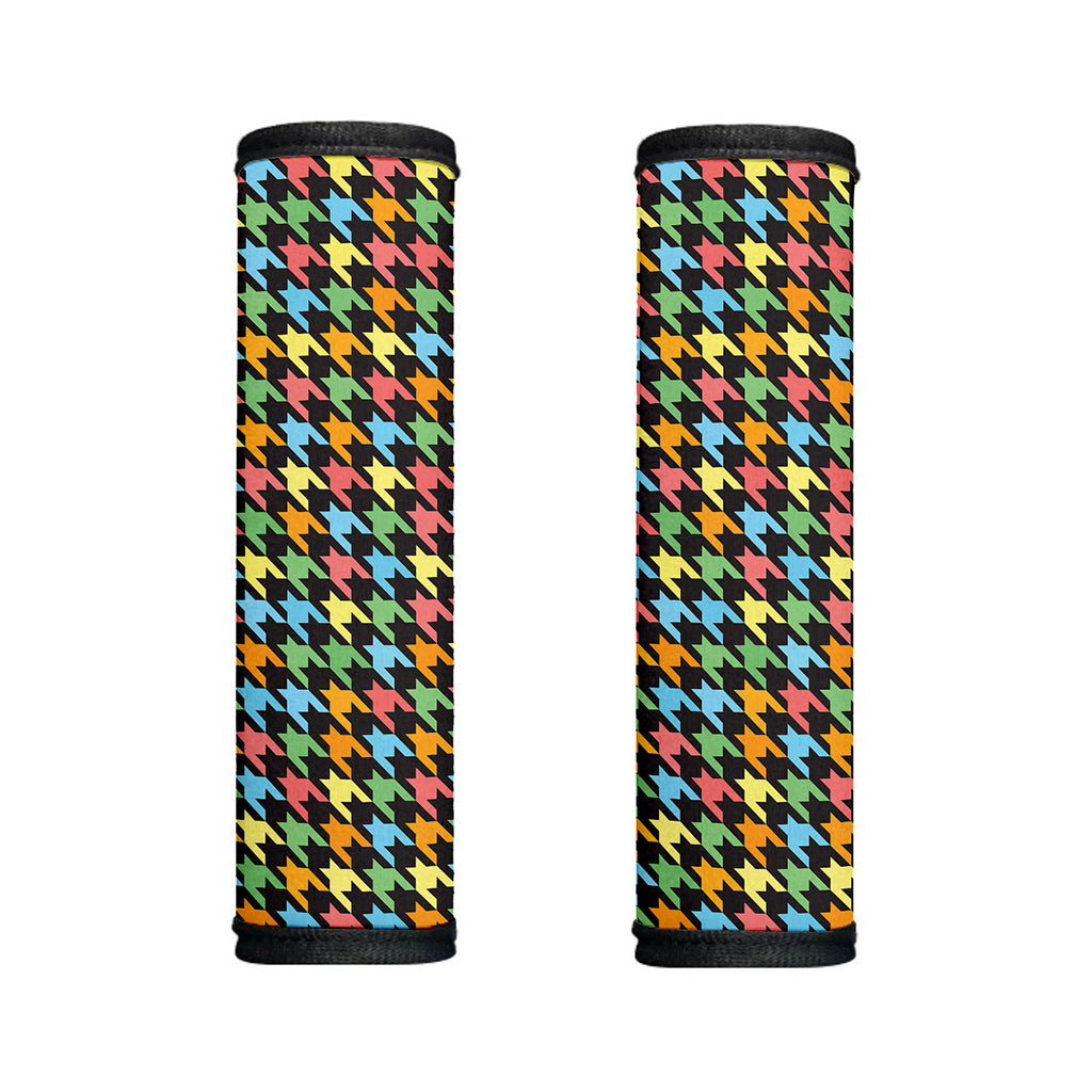 Colorful Houndstooth Print Handle Covers