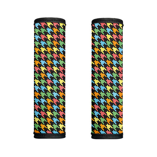 Colorful Houndstooth Print Handle Covers