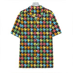 Colorful Houndstooth Print Hawaiian Shirt