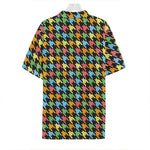 Colorful Houndstooth Print Hawaiian Shirt