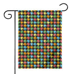Colorful Houndstooth Print House Flag