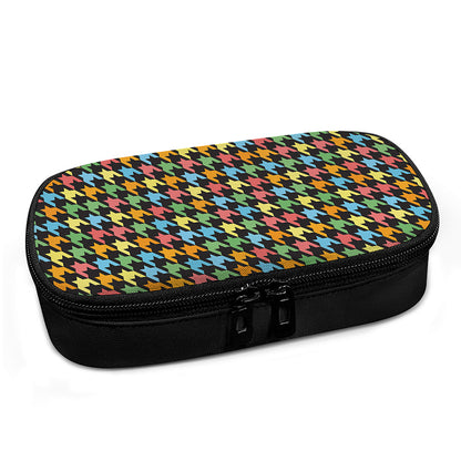 Colorful Houndstooth Print Insulin Cooler Travel Case