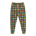 Colorful Houndstooth Print Jogger Pants