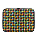 Colorful Houndstooth Print Laptop Sleeve