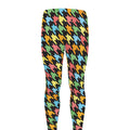 Colorful Houndstooth Print Men's Leggings
