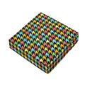 Colorful Houndstooth Print Outdoor Seat Cushion Cover