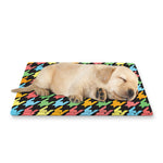 Colorful Houndstooth Print Pet Cooling Mat Cover