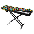 Colorful Houndstooth Print Piano Keyboard Cover