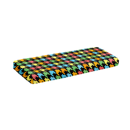 Colorful Houndstooth Print Piano Keyboard Cover