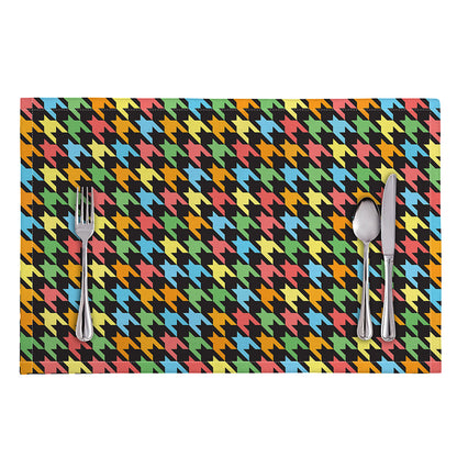 Colorful Houndstooth Print Placemat