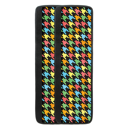 Colorful Houndstooth Print Refrigerator Handle Covers