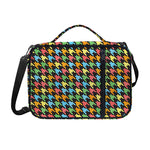 Colorful Houndstooth Print Shoulder Strap Bible Bag