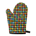 Colorful Houndstooth Print Single Oven Mitt