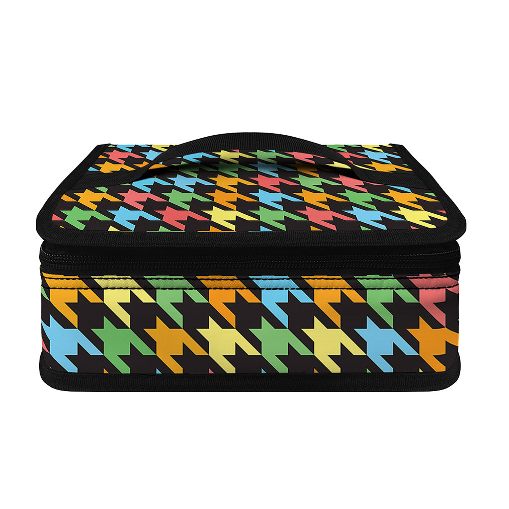 Colorful Houndstooth Print Small Lunch Bag