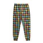 Colorful Houndstooth Print Sweatpants
