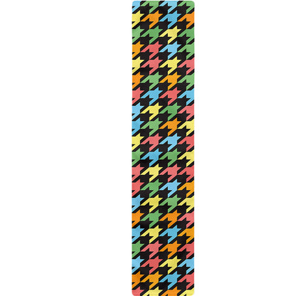 Colorful Houndstooth Print Table Runner