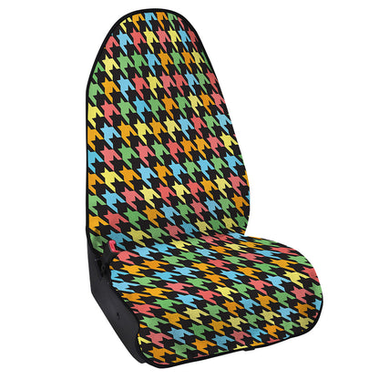 Colorful Houndstooth Print Waterproof Car Seat Cover