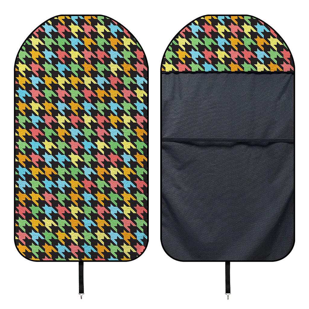 Colorful Houndstooth Print Waterproof Car Seat Cover