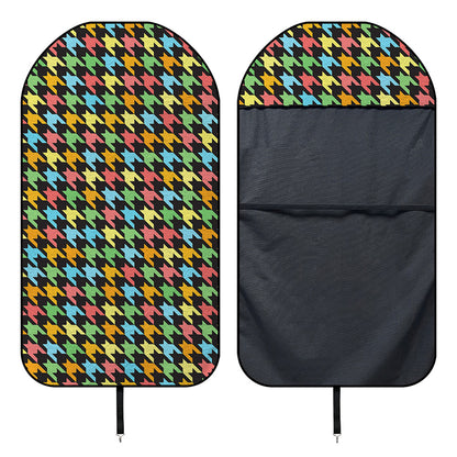 Colorful Houndstooth Print Waterproof Car Seat Cover