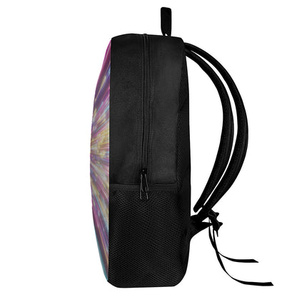 Colorful Hyperspace Print 17 Inch Backpack