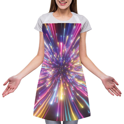 Colorful Hyperspace Print Adjustable Apron