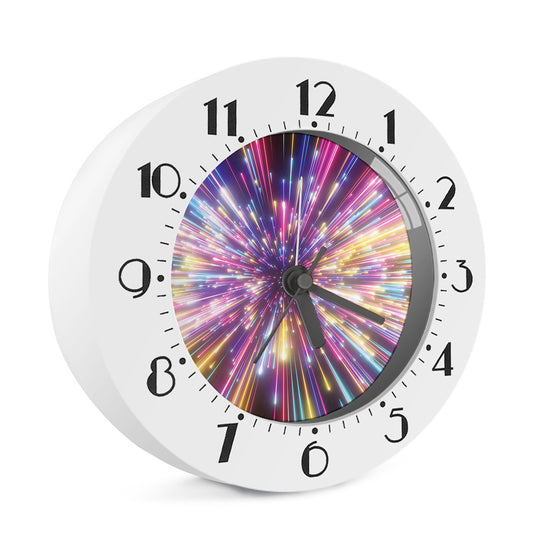 Colorful Hyperspace Print Alarm Clock