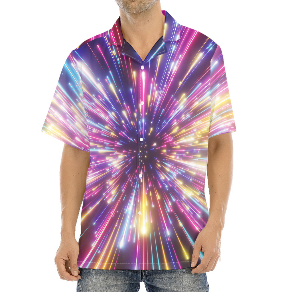 Colorful Hyperspace Print Aloha Shirt