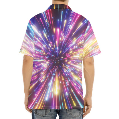 Colorful Hyperspace Print Aloha Shirt