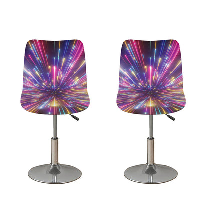 Colorful Hyperspace Print Bar Stool Covers