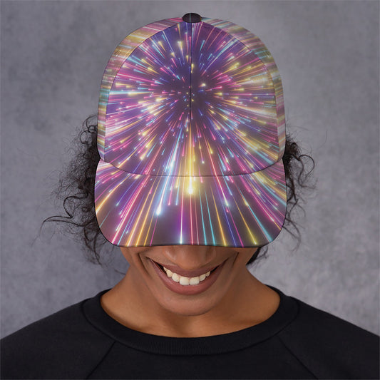 Colorful Hyperspace Print Baseball Cap