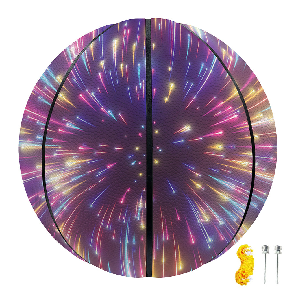 Colorful Hyperspace Print Basketball