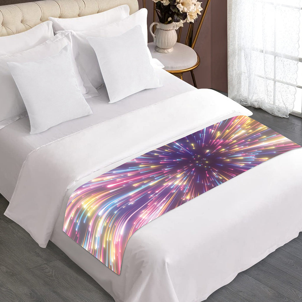 Colorful Hyperspace Print Bed Runner
