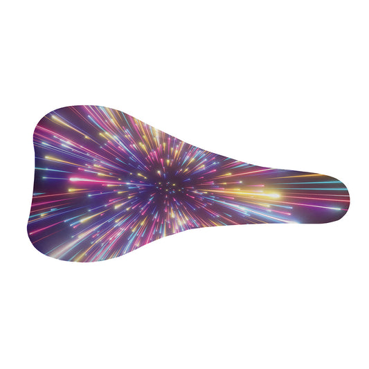 Colorful Hyperspace Print Bicycle Seat Cover