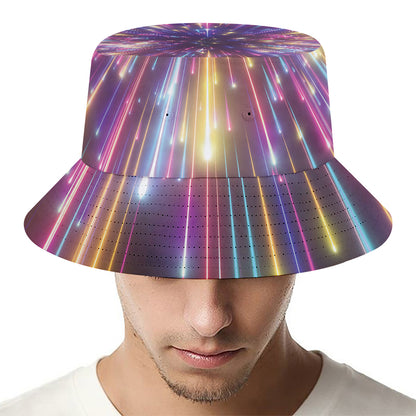 Colorful Hyperspace Print Bucket Hat