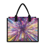 Colorful Hyperspace Print Canvas Tote Bag