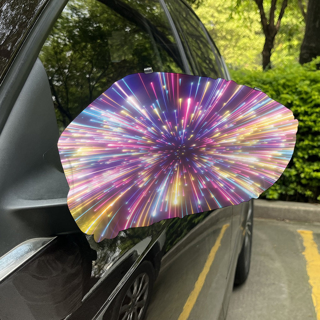 Colorful Hyperspace Print Car Side Mirror Covers