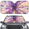 Colorful Hyperspace Print Car Windshield Sun Shade