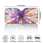 Colorful Hyperspace Print Car Windshield Sun Shade