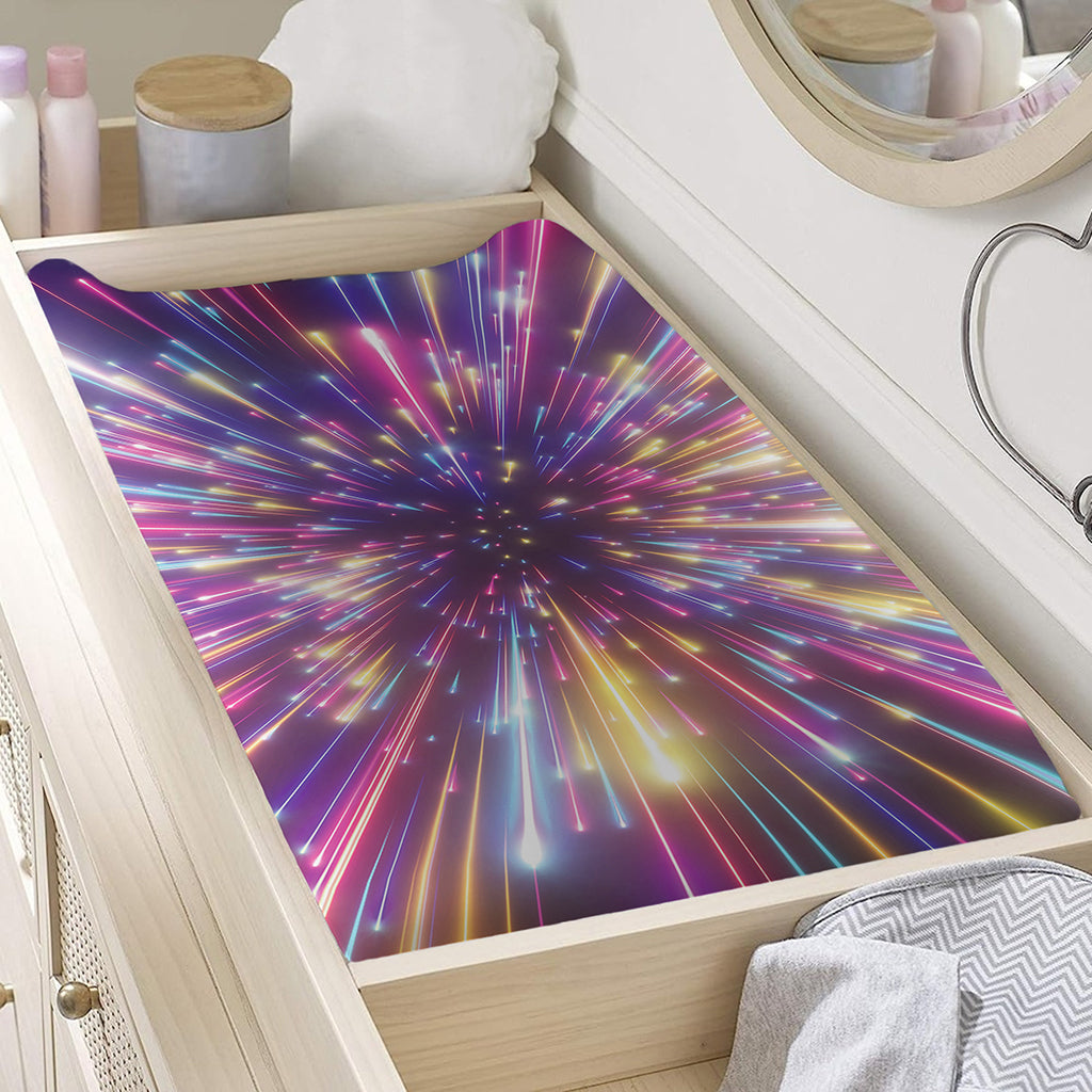 Colorful Hyperspace Print Changing Pad Cover