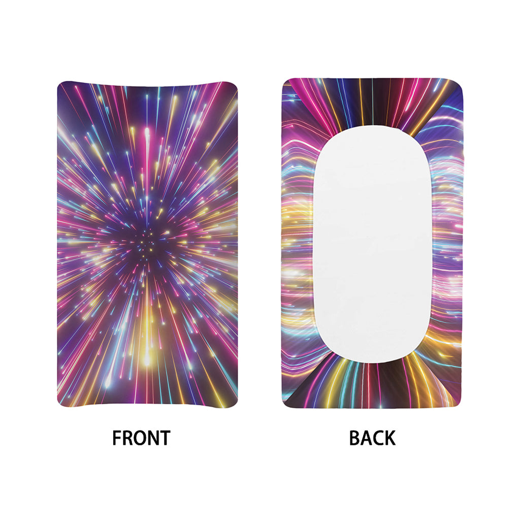 Colorful Hyperspace Print Changing Pad Cover