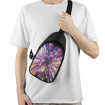 Colorful Hyperspace Print Chest Bag
