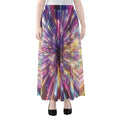 Colorful Hyperspace Print Chiffon Maxi Skirt