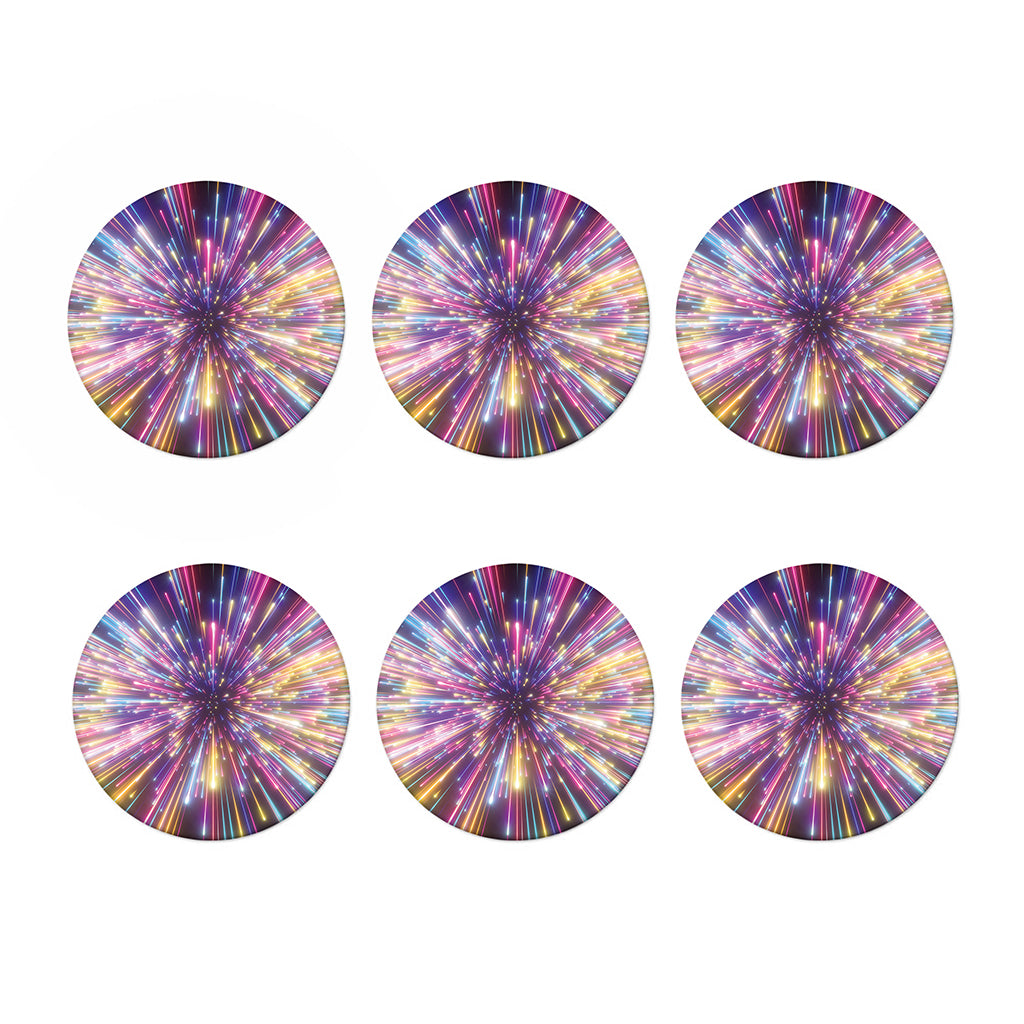Colorful Hyperspace Print Coaster Set