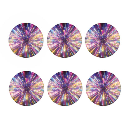 Colorful Hyperspace Print Coaster Set