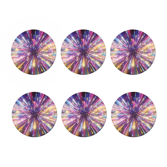 Colorful Hyperspace Print Coaster Set