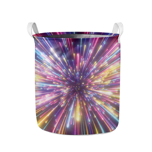 Colorful Hyperspace Print Collapsible Laundry Basket